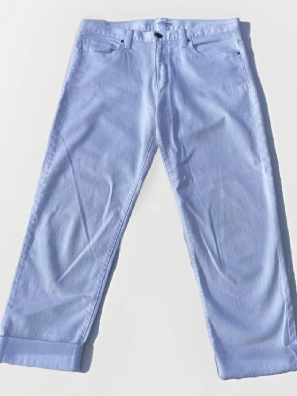BANANA REPUBLIC BOYFRIEND Premium Denim Jeans Womens 29 White Straight Ankle
